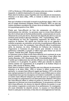Bonheur et auto-efficacité
