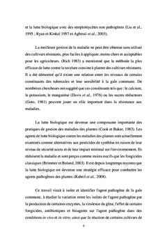 La gale commune de la pomme de terre et son contrôle