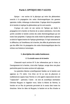 Cours de physique: optique, atome, noyau d'atome, parties élémentaires