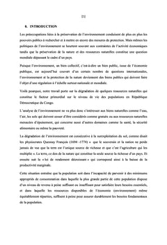 Dégradation des quelques ressources naturelles et le niveau de vie