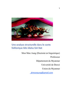 Une analyse structurelle dans le conte folklorique Min Maha Giri Nat