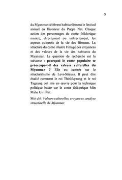 Une analyse structurelle dans le conte folklorique Min Maha Giri Nat