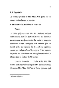 Une analyse structurelle dans le conte folklorique Min Maha Giri Nat