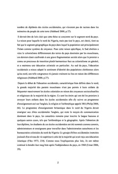 L'impact de l'éducation coloniale dans le nord du Nigeria