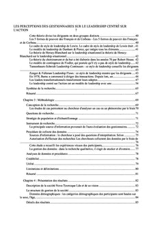 Perceptions des gestionnaires sur le leadership centré sur l'action