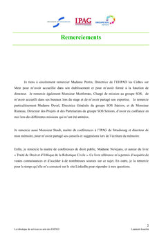 La robotique de services au sein des EHPAD
