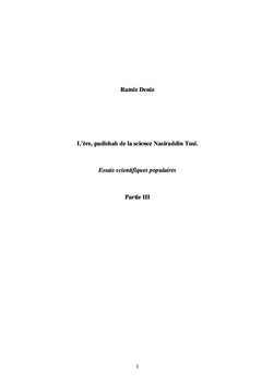 L'ère, padishah de la science Nasiraddin Tusi