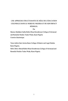 L'impact de l'éducation coloniale dans le nord du Nigeria