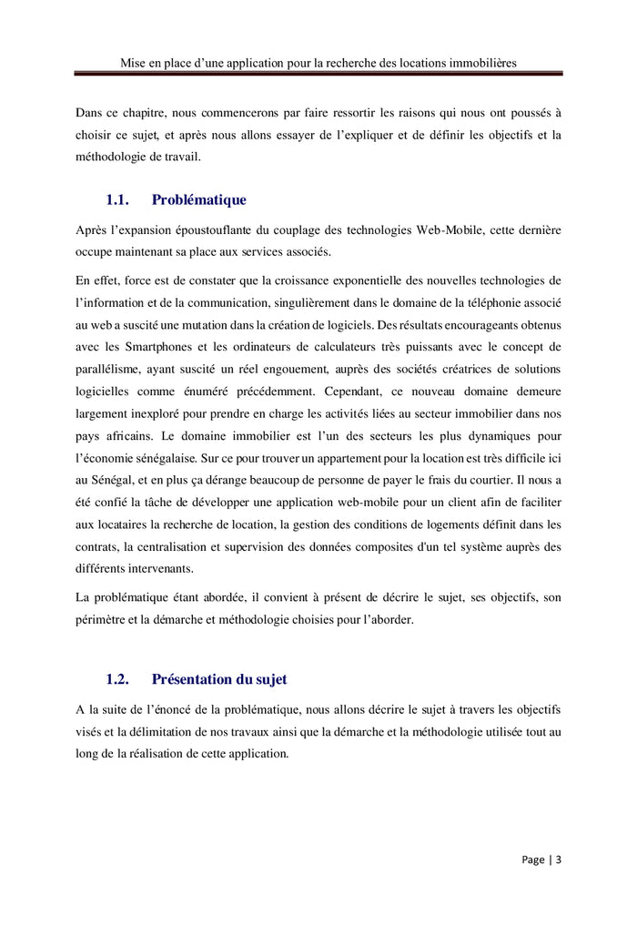 Gestion de location immobilière cas du Sénégal
