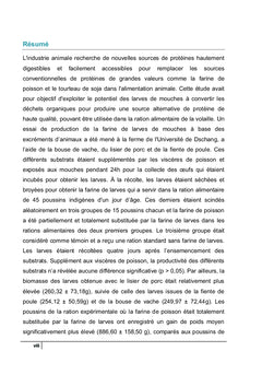 Production et valorisation des larves de mouches