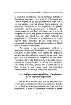 L'indemnité d'éviction