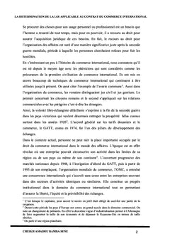 La loi applicable au contrat du commerce international