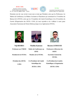 Recueil Premières Journées Internationales de Chimie Hétérocyclique et ses Applications
