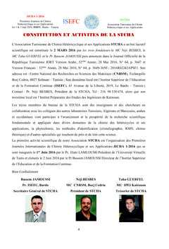 Recueil Premières Journées Internationales de Chimie Hétérocyclique et ses Applications