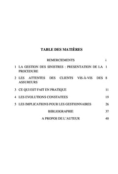 La gestion des sinistres dans une compagnie d'assurance