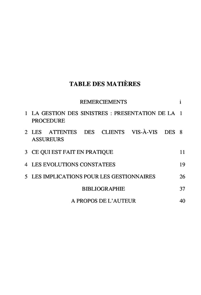 La gestion des sinistres dans une compagnie d'assurance