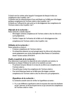 Fable et écriture créative