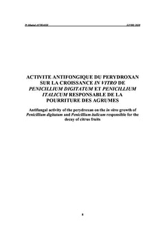 Activite antifongique du perydroxan