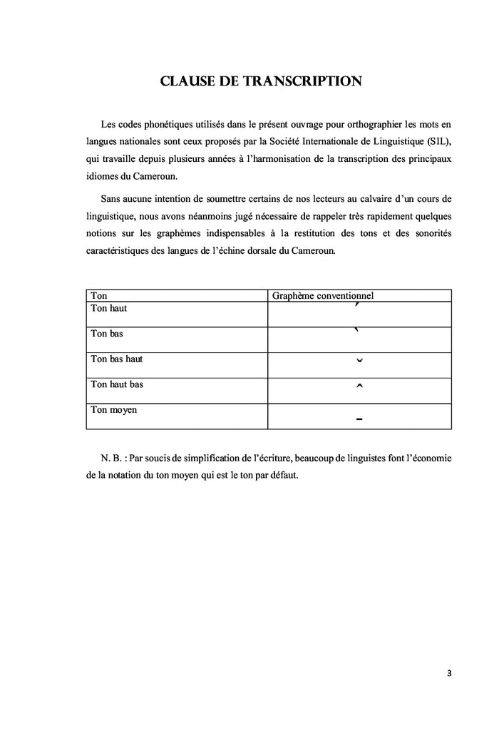 La charte éthique des peuples de l'Ouest Cameroun