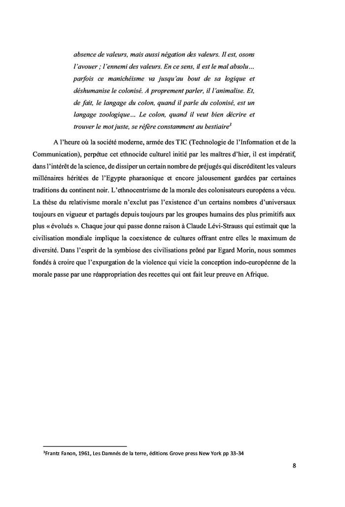 La charte éthique des peuples de l'Ouest Cameroun