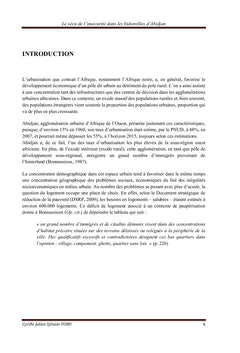 Le vécu de l'insécurité dans les bidonvilles d'Abidjan