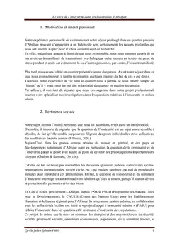 Le vécu de l'insécurité dans les bidonvilles d'Abidjan