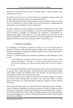 Le vécu de l'insécurité dans les bidonvilles d'Abidjan