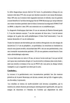 Les tumeurs primitives de la paroi thoracique :