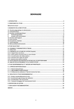 Étude biologique, halieutique et environnementale de la zone côtière entre le port de Cap Kelati