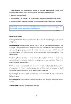 Étude biologique, halieutique et environnementale de la zone côtière entre le port de Cap Kelati