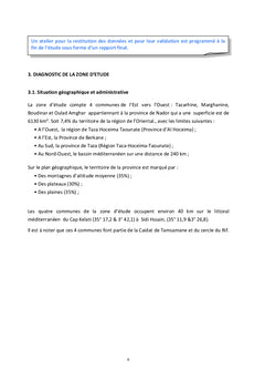 Étude biologique, halieutique et environnementale de la zone côtière entre le port de Cap Kelati