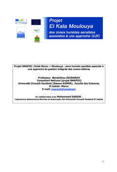 Plan de Gestion Intégrée de la Zone Côtière Moulouya / Saidia