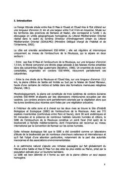 Plan de Gestion Intégrée de la Zone Côtière Moulouya / Saidia