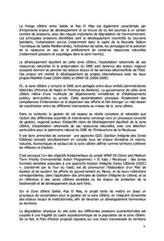 Plan de Gestion Intégrée de la Zone Côtière Moulouya / Saidia