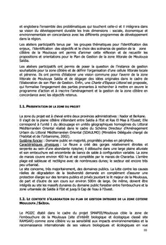 Plan de Gestion Intégrée de la Zone Côtière Moulouya / Saidia