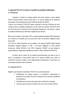 Contrôle qualité des produits halieutiques