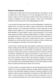 Dynamique de l'ensablement et protection des Niayes de Mboro