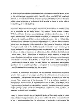 Dynamique de l'ensablement et protection des Niayes de Mboro