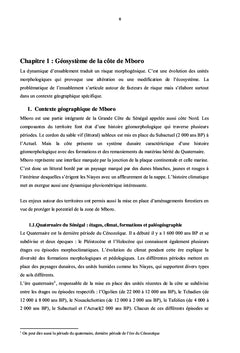 Dynamique de l'ensablement et protection des Niayes de Mboro