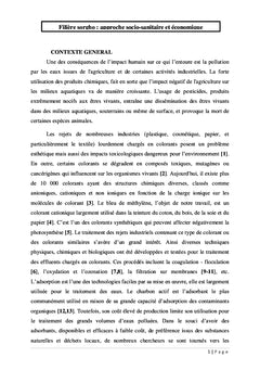 Filière sorgho : approche socio-sanitaire et économique