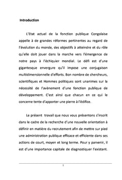 La problématique du recrutement dans la fonction publique congolaise