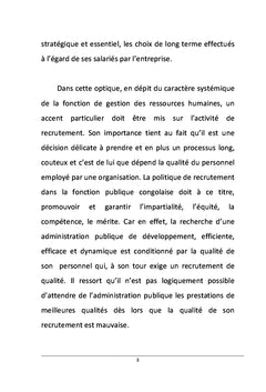 La problématique du recrutement dans la fonction publique congolaise