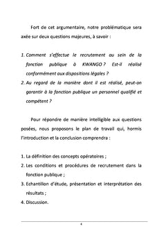 La problématique du recrutement dans la fonction publique congolaise