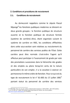 La problématique du recrutement dans la fonction publique congolaise