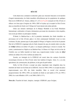 Les Transferts de Fonds de la Diaspora CEDEAO