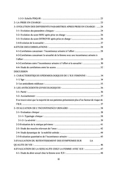 Apport de la rééducation périnéale dans l'incontinence urinaire d'effort et la sexualité féminine