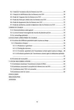 Apport de la rééducation périnéale dans l'incontinence urinaire d'effort et la sexualité féminine