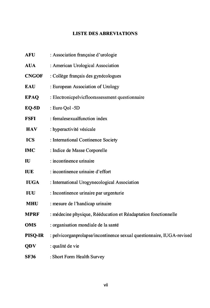 Apport de la rééducation périnéale dans l'incontinence urinaire d'effort et la sexualité féminine