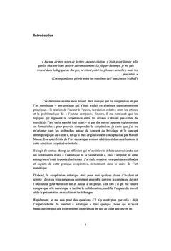 L'esthétique de la coopération artistique