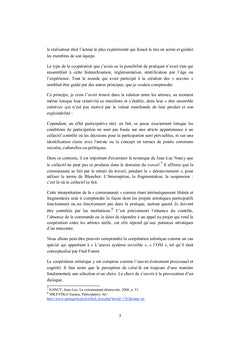L'esthétique de la coopération artistique